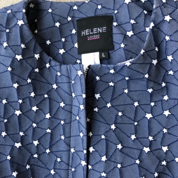 Helene Berman London Blue Star Peplum Jacket - Picture 2 of 11